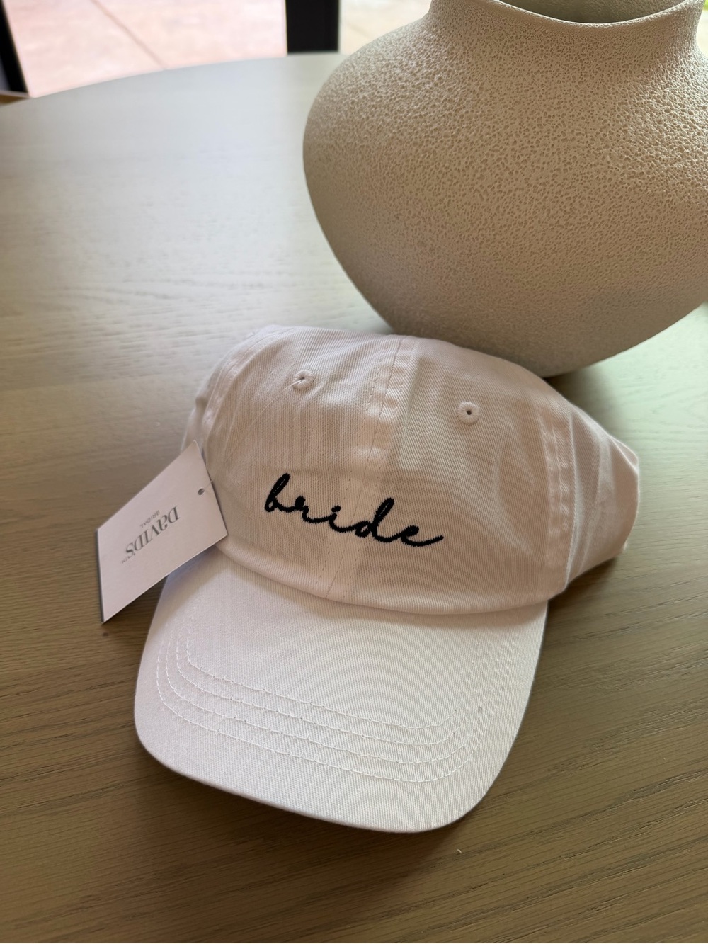 Bride Embroidered White Baseball Cap -